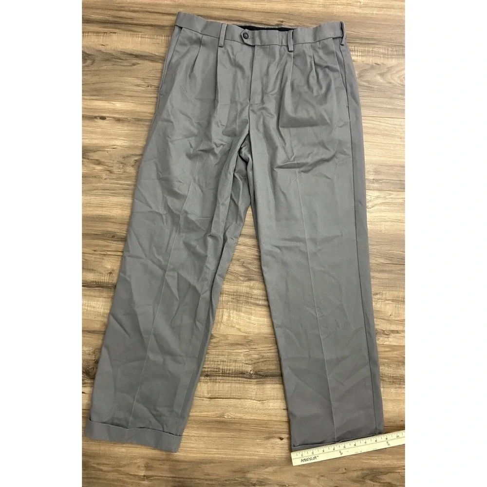 Craft & Borrow‎ Mens Dress Pants Size 34x32 Gray Boot Cut
